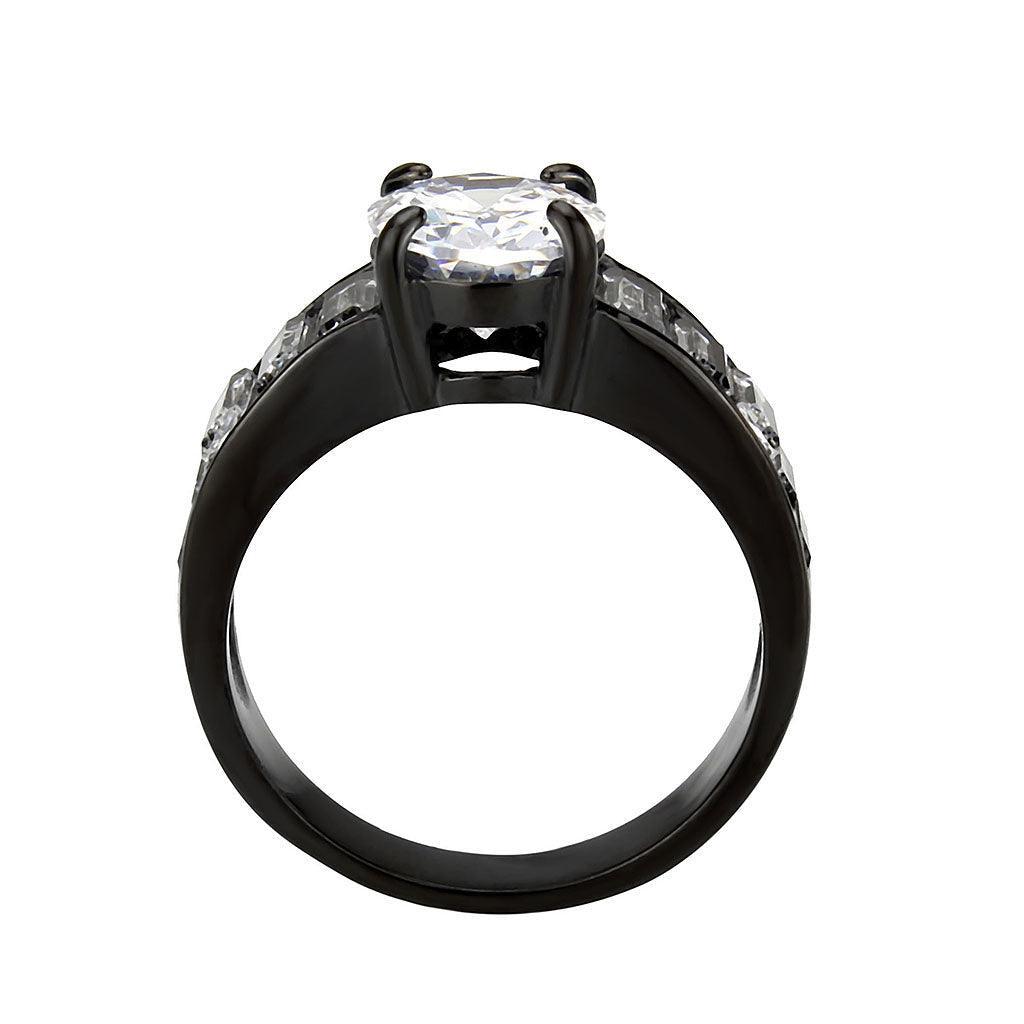 Wedding Rings for Women Engagement Cubic Zirconia Promise Ring Set for Her Stainless Steel Ring Elena - Jewelry Store by Erik Rayo