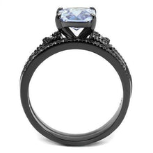 Load image into Gallery viewer, Womens Light Black Ring Anillo Para Mujer y Ninos Kids 316L Stainless Steel Ring with AAA Grade CZ in Light Amethyst Adddilyn - Jewelry Store by Erik Rayo
