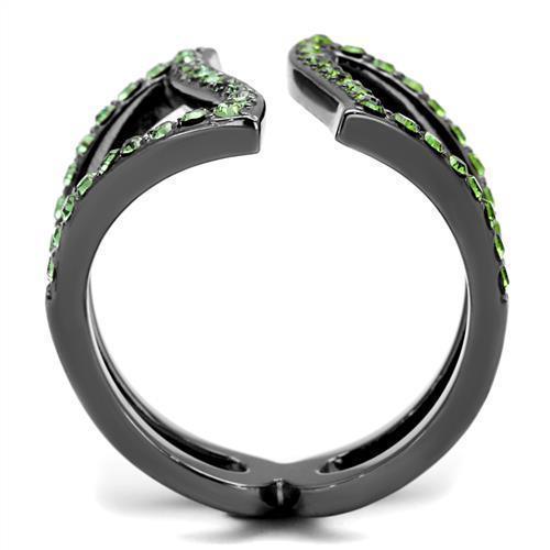 Womens Light Black Ring Anillo Para Mujer 316L Stainless Steel Ring with Top Grade Crystal in Multi Color Grace - Jewelry Store by Erik Rayo