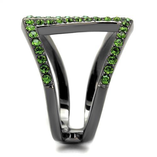 Womens Light Black Ring Anillo Para Mujer 316L Stainless Steel Ring with Top Grade Crystal in Multi Color Grace - Jewelry Store by Erik Rayo