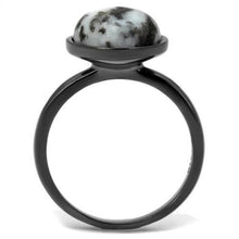Load image into Gallery viewer, Womens Light Black Ring Anillo Para Mujer Stainless Steel Ring with Semi-Precious Hematite in Multi Color Aayla - Jewelry Store by Erik Rayo

