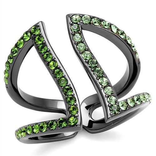 Light Black Rings for Women Anillo Para Mujer Stainless Steel Ring with Top Grade Crystal in Multi Color Grace - Jewelry Store by Erik Rayo