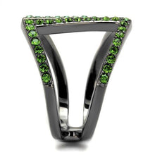 Load image into Gallery viewer, Womens Light Black Ring Anillo Para Mujer Stainless Steel Ring with Top Grade Crystal in Multi Color Grace - Jewelry Store by Erik Rayo
