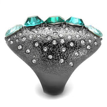 Load image into Gallery viewer, Womens Light Black Ring Anillo Para Mujer Stainless Steel Ring with Top Grade Crystal in Multi Color Lena - Jewelry Store by Erik Rayo
