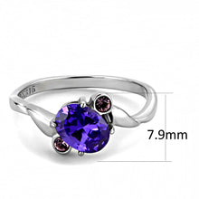 Load image into Gallery viewer, Womens Ring Anillo Para Mujer Unisex 316L Stainless Steel Ring with AAA Grade CZ in Tanzanite - Jewelry Store by Erik Rayo
