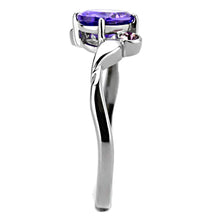 Load image into Gallery viewer, Womens Ring Anillo Para Mujer Unisex 316L Stainless Steel Ring with AAA Grade CZ in Tanzanite - Jewelry Store by Erik Rayo
