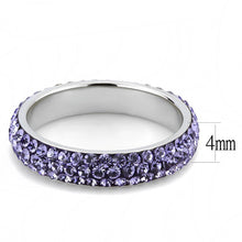 Load image into Gallery viewer, Womens Ring Anillo Para Mujer Unisex 316L Stainless Steel Ring with Top Grade Crystal in Tanzanite - Jewelry Store by Erik Rayo
