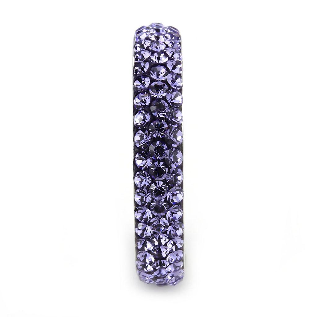 Womens Ring Anillo Para Mujer 316L Stainless Steel Ring with Top Grade Crystal in Tanzanite - Jewelry Store by Erik Rayo