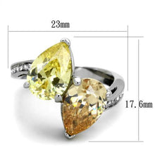 Load image into Gallery viewer, Womens Ring Anillo Para Mujer Stainless Steel Ring with AAA Grade CZ in Multi Color - Jewelry Store by Erik Rayo
