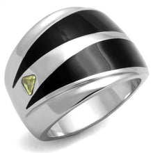 Load image into Gallery viewer, Womens Ring Anillo Para Mujer Stainless Steel Ring with AAA Grade CZ in Topaz - Jewelry Store by Erik Rayo
