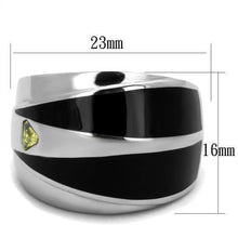 Load image into Gallery viewer, Womens Ring Anillo Para Mujer Stainless Steel Ring with AAA Grade CZ in Topaz - Jewelry Store by Erik Rayo
