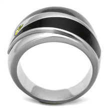 Load image into Gallery viewer, Womens Ring Anillo Para Mujer Stainless Steel Ring with AAA Grade CZ in Topaz - Jewelry Store by Erik Rayo
