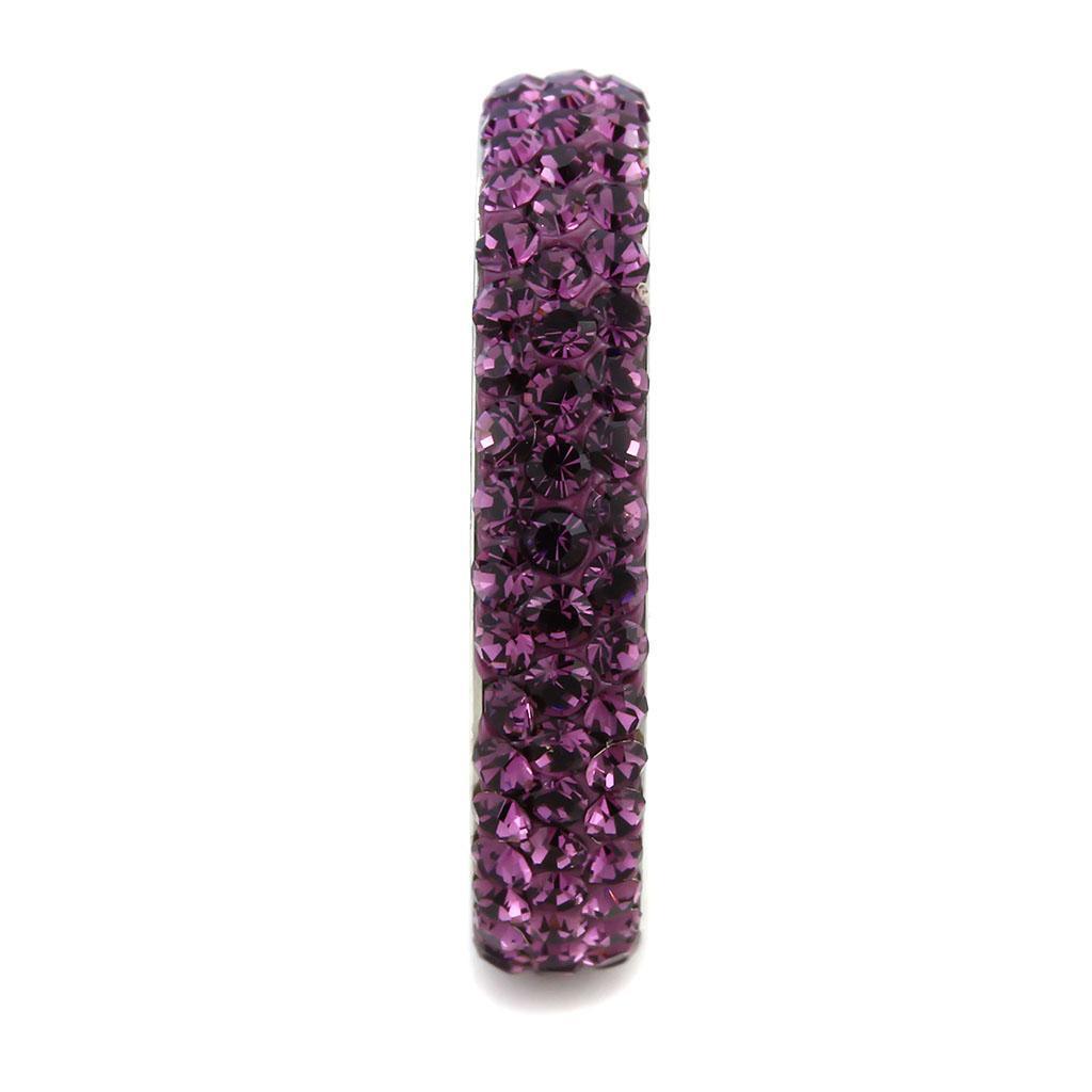 Rings for Women Anillo Para Mujer Stainless Steel Ring with Top Grade Crystal in Amethyst - Jewelry Store by Erik Rayo