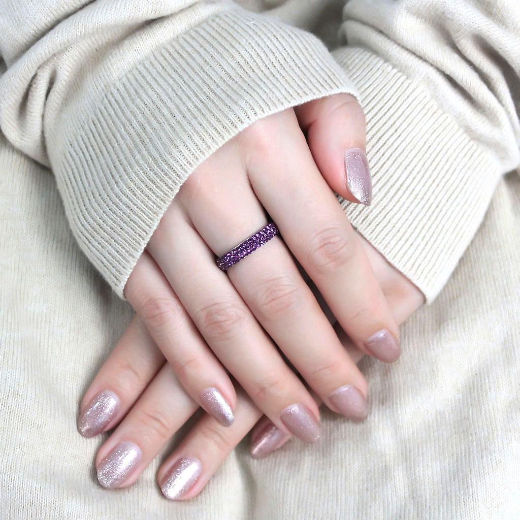 Rings for Women Anillo Para Mujer Stainless Steel Ring with Top Grade Crystal in Amethyst - Jewelry Store by Erik Rayo
