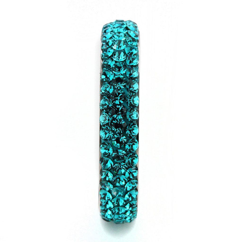 Rings for Women Anillo Para Mujer Stainless Steel Ring with Top Grade Crystal in Blue Zircon - Jewelry Store by Erik Rayo