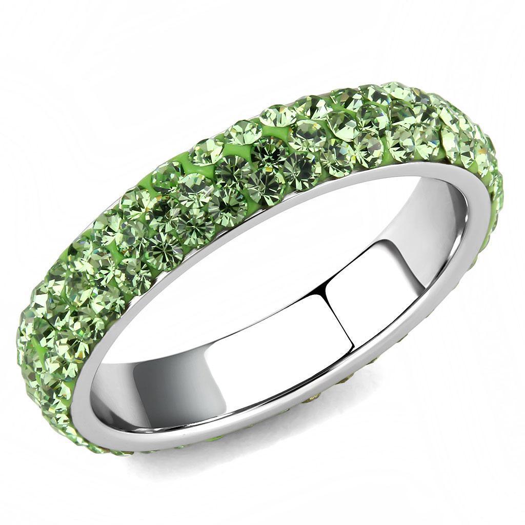Rings for Women Anillo Para Mujer Stainless Steel Ring with Top Grade Crystal in Peridot - Jewelry Store by Erik Rayo