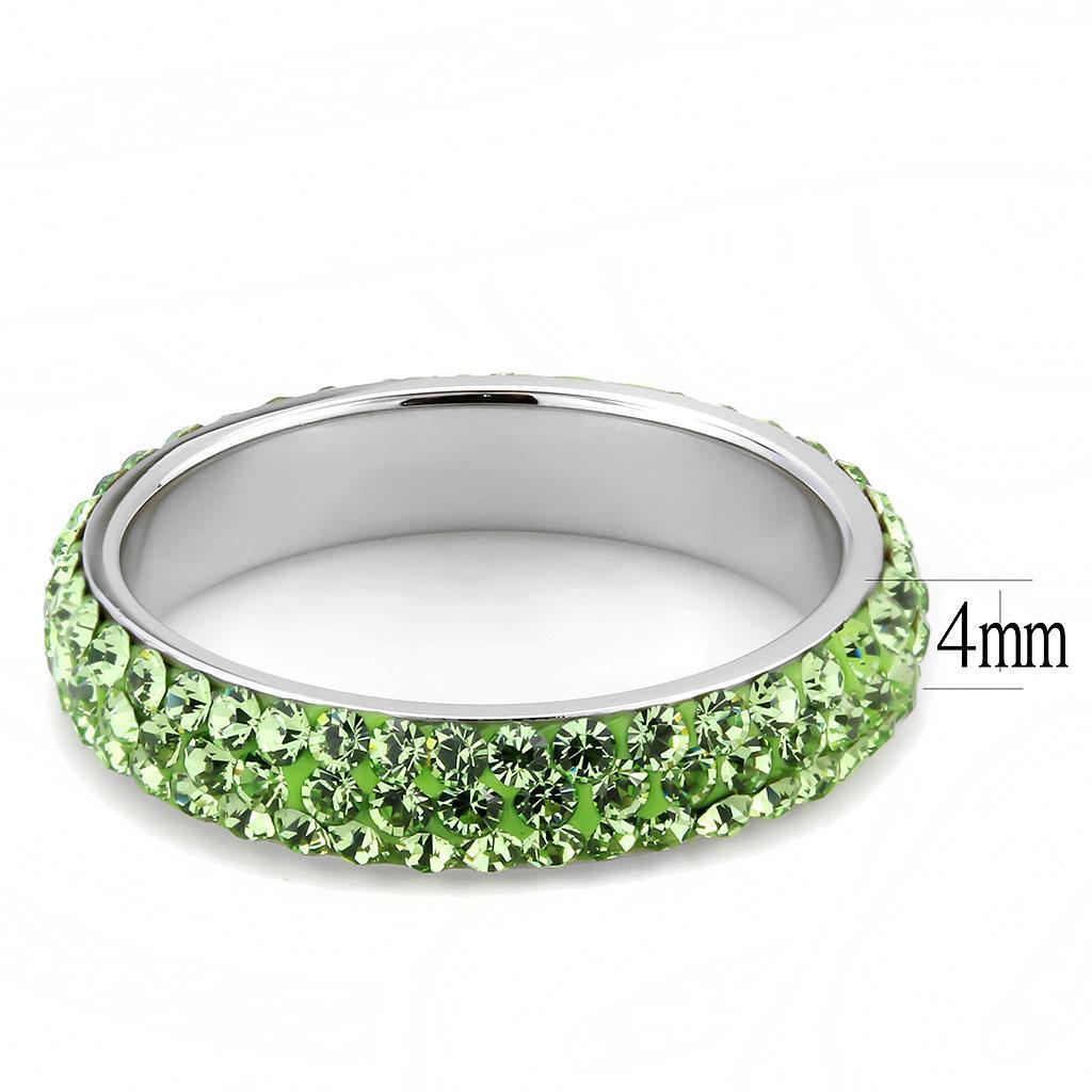 Rings for Women Anillo Para Mujer Stainless Steel Ring with Top Grade Crystal in Peridot - Jewelry Store by Erik Rayo