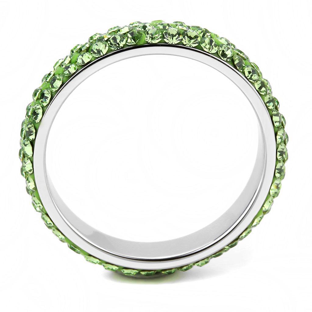 Rings for Women Anillo Para Mujer Stainless Steel Ring with Top Grade Crystal in Peridot - Jewelry Store by Erik Rayo