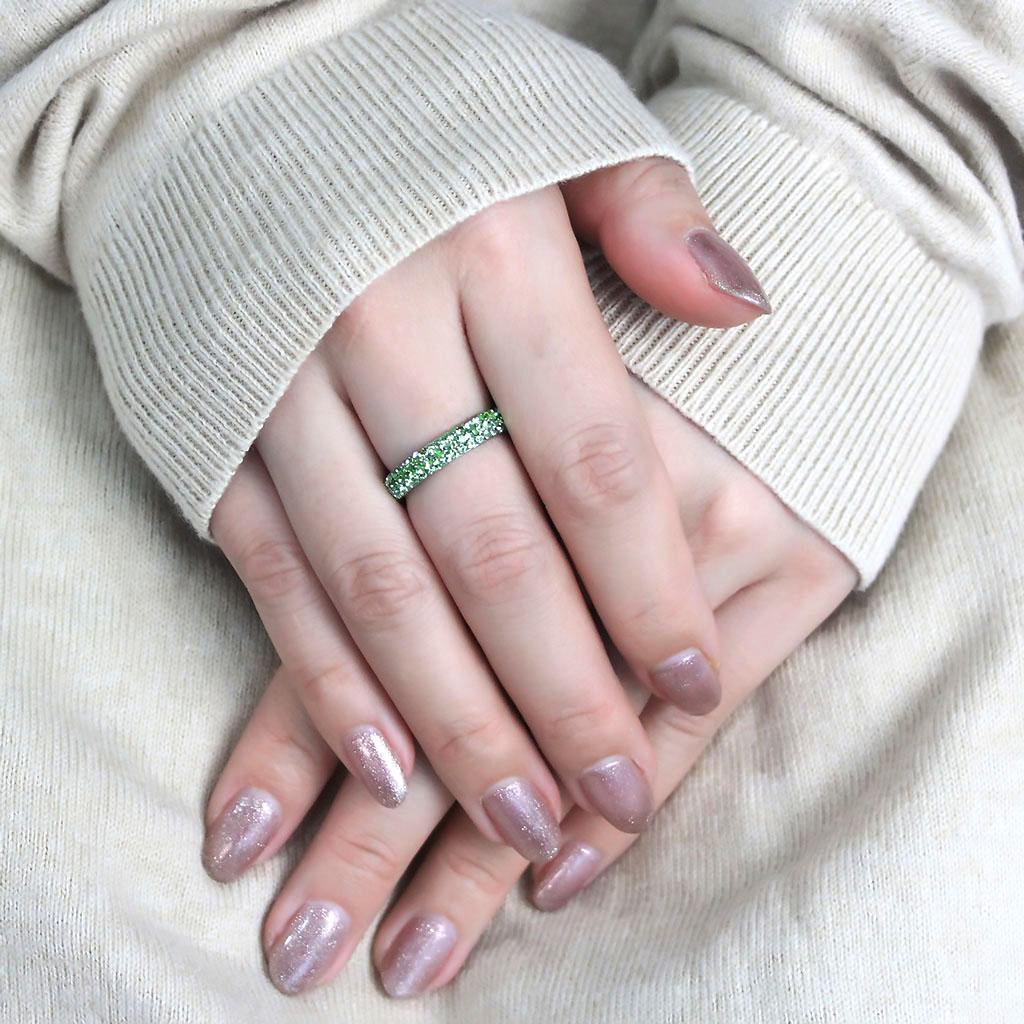 Rings for Women Anillo Para Mujer Stainless Steel Ring with Top Grade Crystal in Peridot - Jewelry Store by Erik Rayo