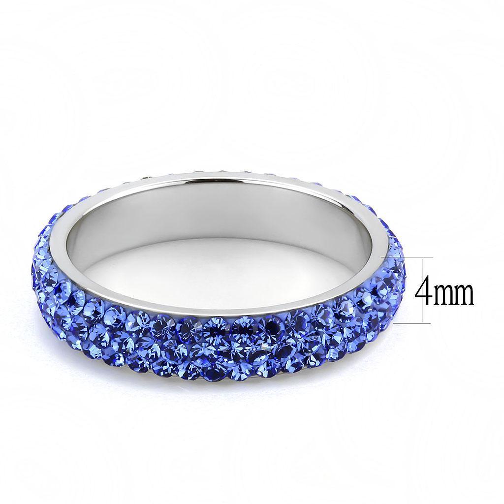 Rings for Women Anillo Para Mujer Stainless Steel Ring with Top Grade Crystal in Sapphire - Jewelry Store by Erik Rayo