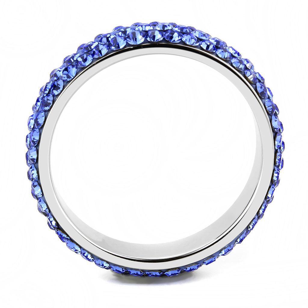 Rings for Women Anillo Para Mujer Stainless Steel Ring with Top Grade Crystal in Sapphire - Jewelry Store by Erik Rayo