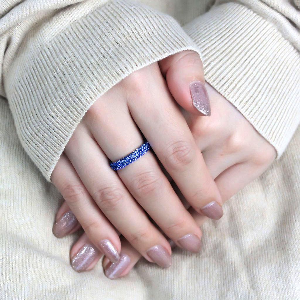 Rings for Women Anillo Para Mujer Stainless Steel Ring with Top Grade Crystal in Sapphire - Jewelry Store by Erik Rayo