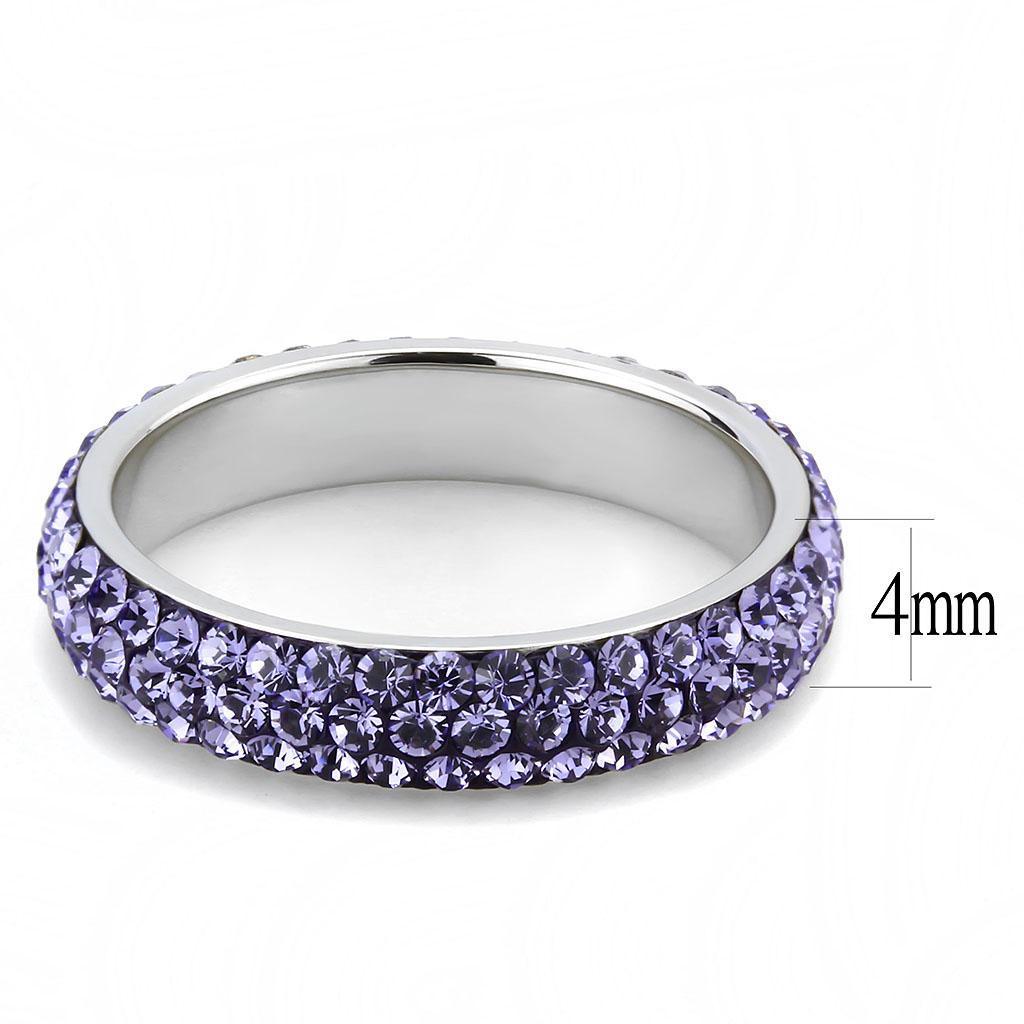 Rings for Women Anillo Para Mujer Stainless Steel Ring with Top Grade Crystal in Tanzanite - Jewelry Store by Erik Rayo