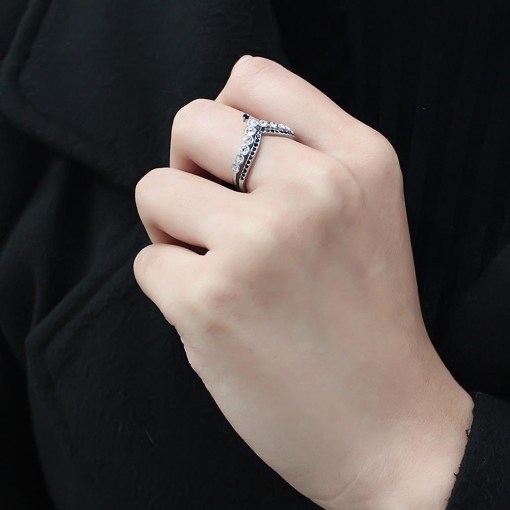 Rings for Women Anillo Para Mujer Stainless Steel Ring with Top Grade Crystal Potenza - Jewelry Store by Erik Rayo