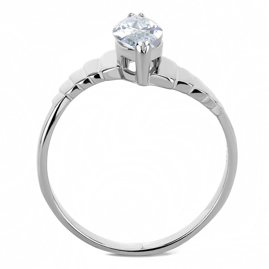Rings for Women Clear Marquise Stainless Steel Ring with AAA Grade CZ in Clear - Jewelry Store by Erik Rayo