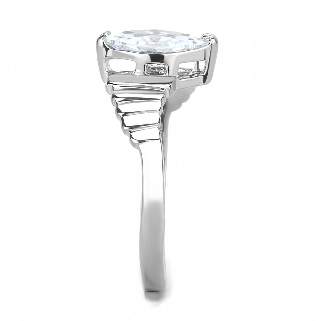 Rings for Women Clear Marquise Stainless Steel Ring with AAA Grade CZ in Clear - Jewelry Store by Erik Rayo