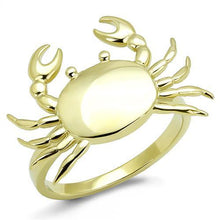 Load image into Gallery viewer, Womens Ring Gold Crab Stainless Steel Ring with No Stone - Jewelry Store by Erik Rayo
