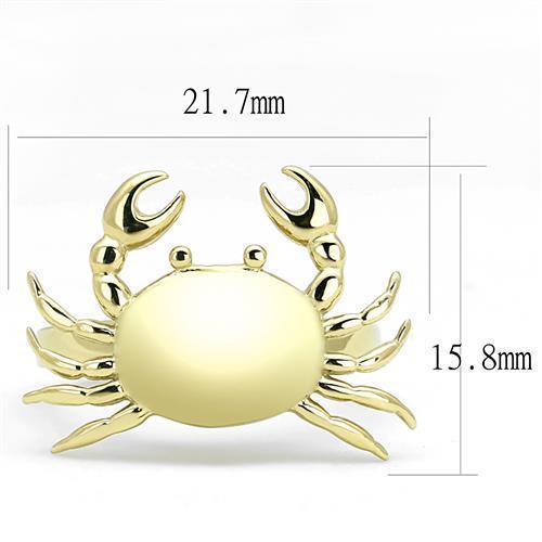 Gold Rings for Women Crab Stainless Steel Ring with No Stone - Jewelry Store by Erik Rayo