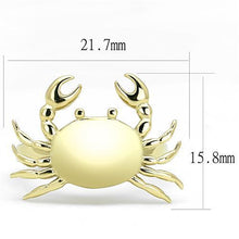 Load image into Gallery viewer, Womens Ring Gold Crab Stainless Steel Ring with No Stone - Jewelry Store by Erik Rayo
