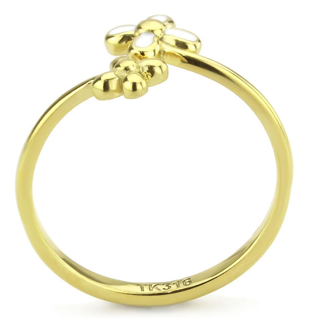 Gold Rings for Women Flowers Stainless Steel Ring with No Stone - Jewelry Store by Erik Rayo