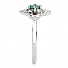 Load image into Gallery viewer, Womens Ring Green Emerald Stainless Steel Ring with AAA Grade CZ - Jewelry Store by Erik Rayo
