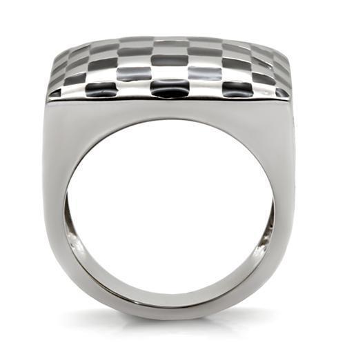 Womens Ring High polished (no plating) 316L Stainless Steel Ring with No Stone TK040 - Jewelry Store by Erik Rayo