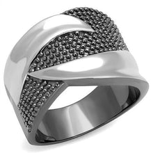 Load image into Gallery viewer, Womens Ring Light Black Silver Anillo Para Mujer y Ninos Kids 316L Stainless Steel Ring with No Stone - Jewelry Store by Erik Rayo
