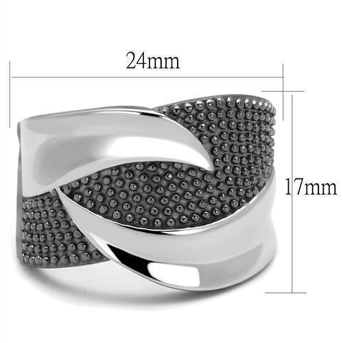 Rings for Women Light Black Silver Anillo Para Mujer Stainless Steel Ring with No Stone - Jewelry Store by Erik Rayo
