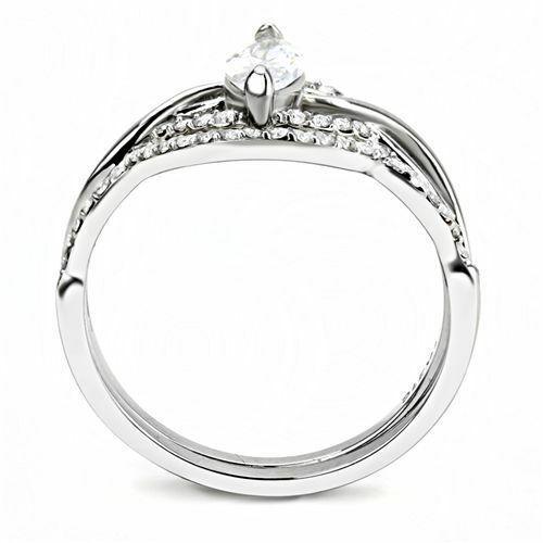 Rings for Women Marquise Cut Stainless Steel Engagement Ring - Jewelry Store by Erik Rayo