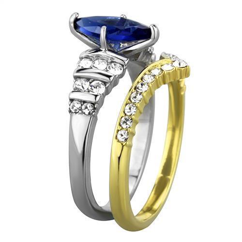 Rings for Women Marquise Stainless Steel Ring with Synthetic Synthetic Glass in Montana - Jewelry Store by Erik Rayo