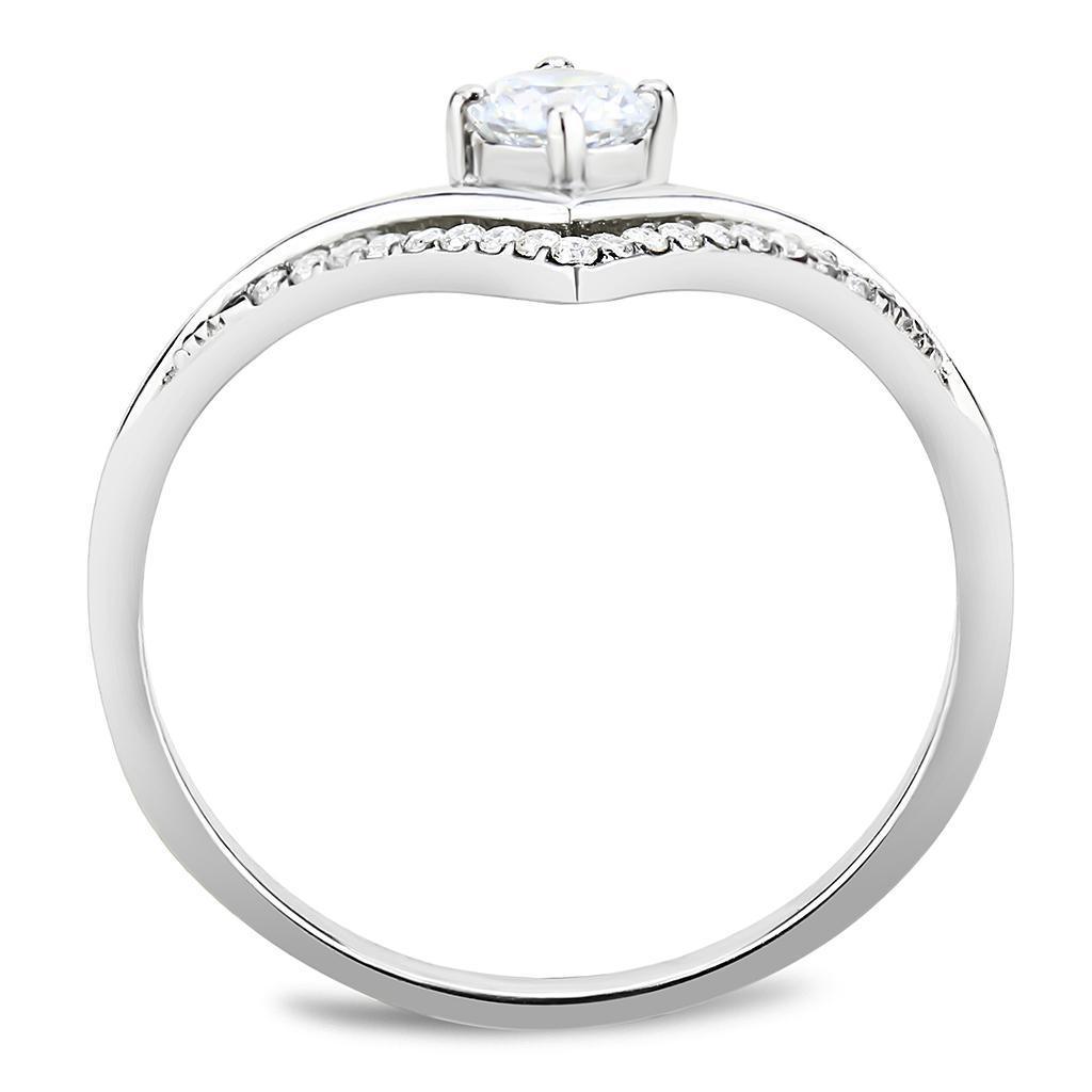 Womens Ring Mountain Top Stainless Steel Ring with AAA Grade CZ in Clear - Jewelry Store by Erik Rayo