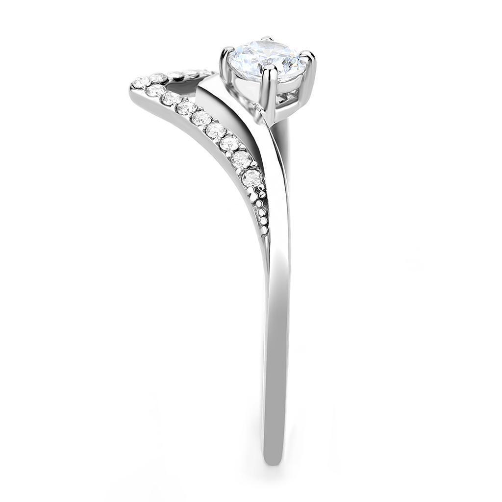 Womens Ring Mountain Top Stainless Steel Ring with AAA Grade CZ in Clear - Jewelry Store by Erik Rayo