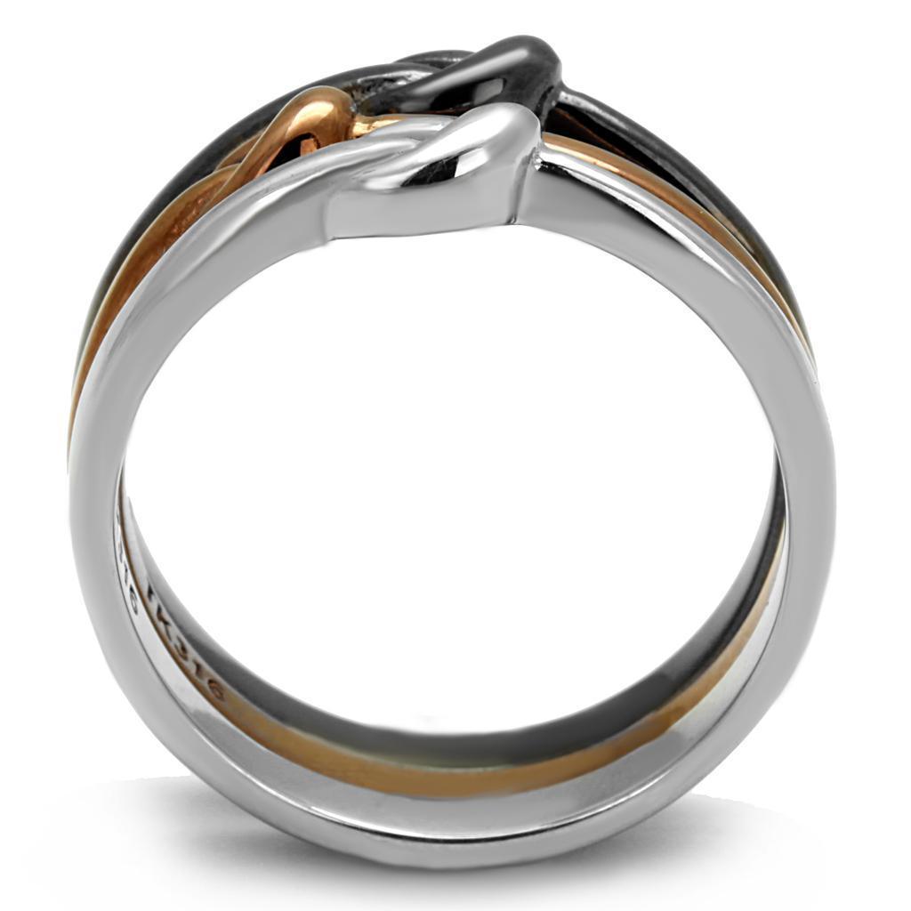 Womens Ring Silver Brown Black Eternal Knots Anillo Para Mujer 316L Stainless Steel Ring with No Stone - Jewelry Store by Erik Rayo