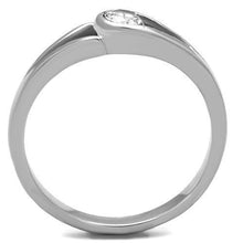 Load image into Gallery viewer, Womens Ring Solitaire Stainless Steel Ring with AAA Grade CZ in Clear - Jewelry Store by Erik Rayo
