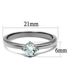 Load image into Gallery viewer, Womens Ring Stainless Steel Ring with AAA Grade CZ in Clear - Jewelry Store by Erik Rayo
