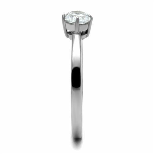 Rings for Women Stainless Steel Ring with AAA Grade CZ in Clear - Jewelry Store by Erik Rayo