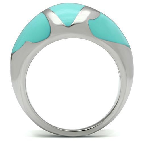Rings for Women Turquoise Ring Stainless Steel Ring with Epoxy - Jewelry Store by Erik Rayo