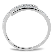 Load image into Gallery viewer, Womens Rings High polished (no plating) 316L Stainless Steel Ring with AAA Grade CZ in Clear DA044 - Jewelry Store by Erik Rayo
