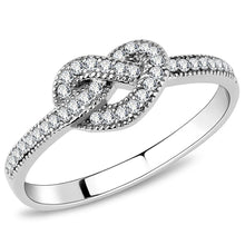 Load image into Gallery viewer, Womens Rings High polished (no plating) 316L Stainless Steel Ring with AAA Grade CZ in Clear DA053 - Jewelry Store by Erik Rayo
