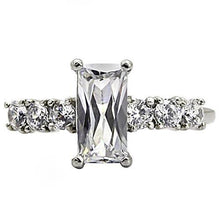Load image into Gallery viewer, Womens Rings High polished (no plating) 316L Stainless Steel Ring with AAA Grade CZ in Clear TK002 - Jewelry Store by Erik Rayo
